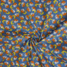 Printed Cotton OMBILO Navy Blue / Rust